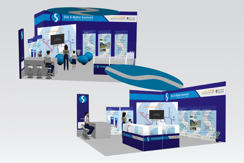 S-Bahn Messestand 3D Visualisierung @FGM